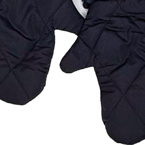 Unbranded Women’s Winter Mittens Solid Black Satin Feel Very Soft Faux Fur Cuff - Picture 2 of 7